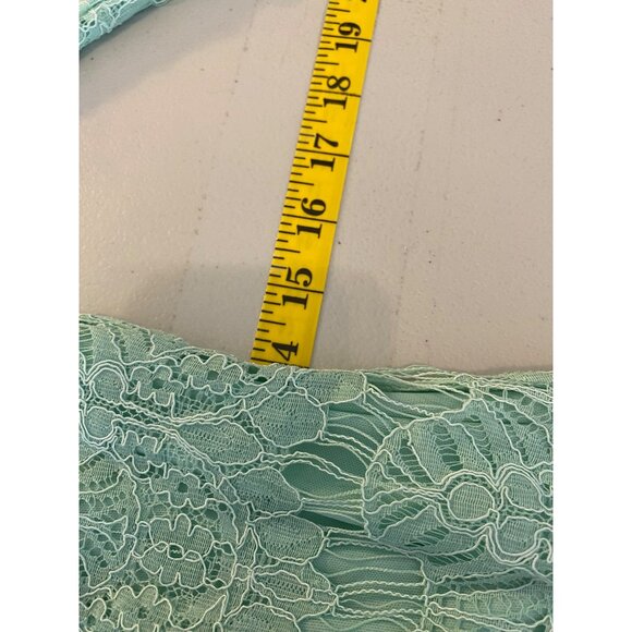 NWT Dainty Jewells Mint Green Lace Dress Modest Apparel For Women Medium - Picture 9 of 12